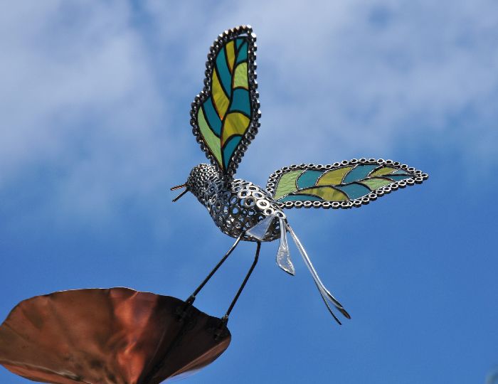 oiseau mtal recycl